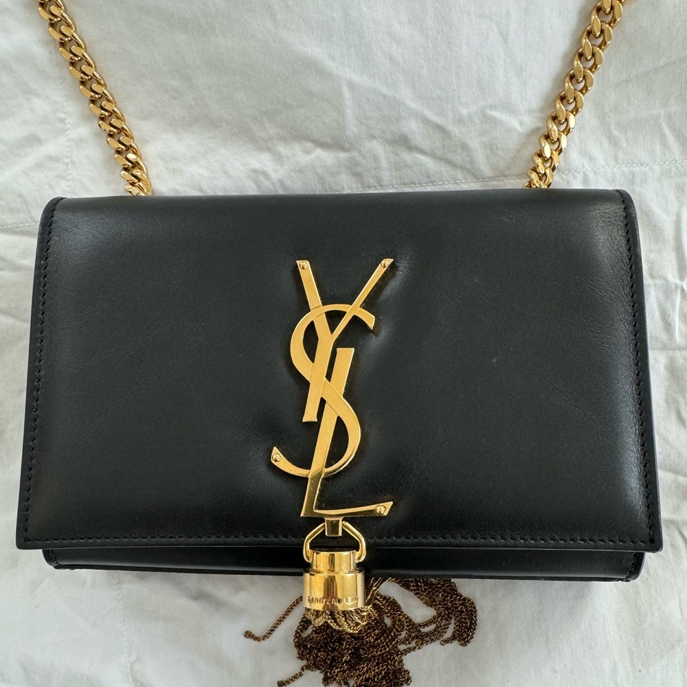 YSL tassel black crossbody bag